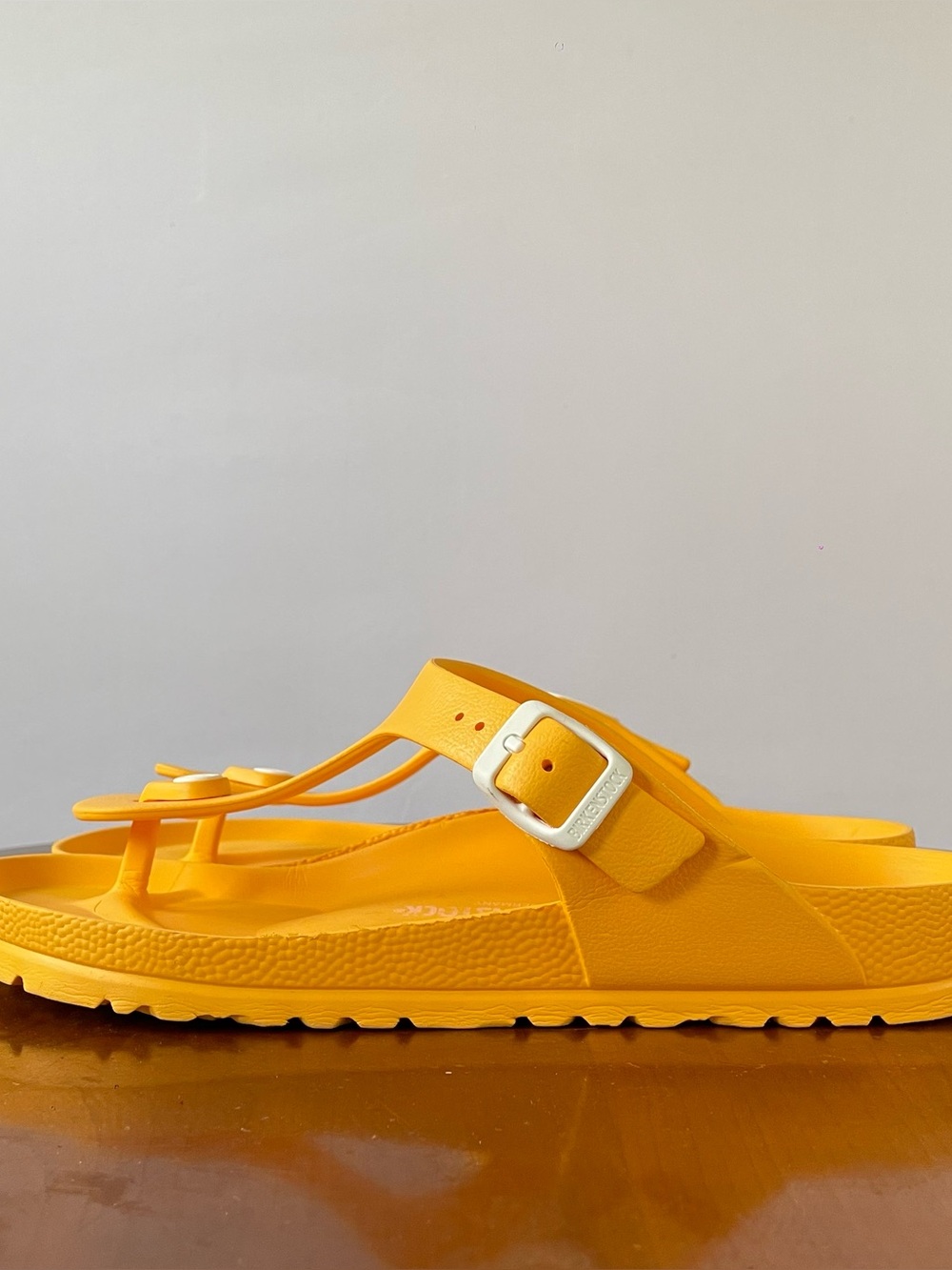 Birkenstock Yellow Thong Sandals with Buckle - Picture 3 of 7
